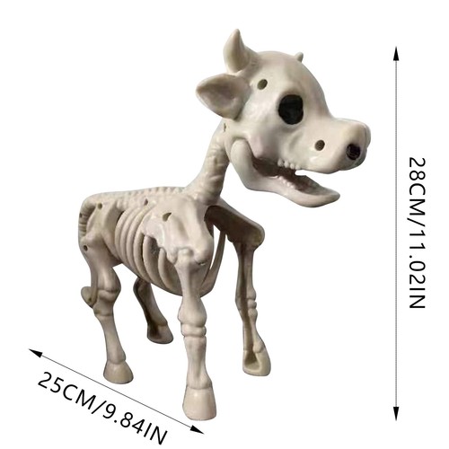2023 NEW Red Shed Cow Skeleton Halloween Decoration Statue Tractor Supply - Picture 3 of 19