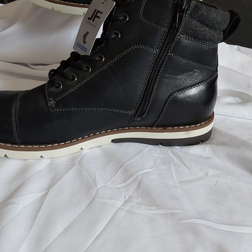 JF J. Ferrar Molina Shoes Men's 12 M Black Lace Up Casual Hi Top Boots-NWT