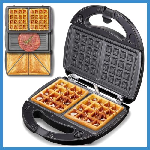 Yabano Sandwichmaker 3 in 1 Waffeleisen Sandwichtoaster…