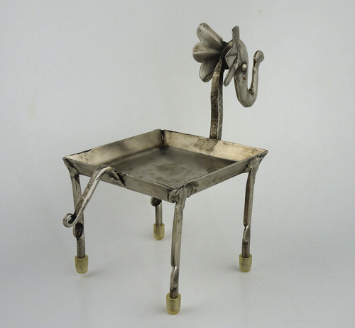 Scrap Metal Elephant Sculpture 6" Tall Hand Made - Picture 5 of 15