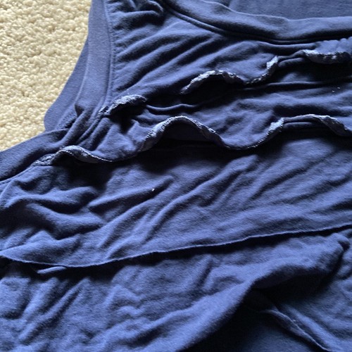 cabela's Womens Navy Ruffle Tank Top Size M - Picture 2 of 5