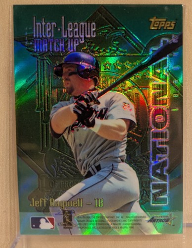1997 Topps Inter-League Match-Ups REFRACTOR #9 Jeff Bagwell John Jaha HOF RARE