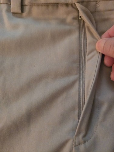 Calvin Klein Men's Pleated Dress Pants Biege Size 38x32 RN 69456, CA 01129 - Picture 3 of 8