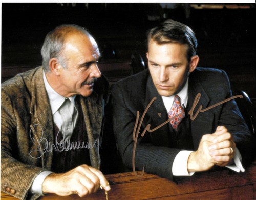 SEAN CONNERY & KEVIN COSTNER signed THE UNTOUCHABLES w. COA ...UNIQUE - Picture 1 of 4