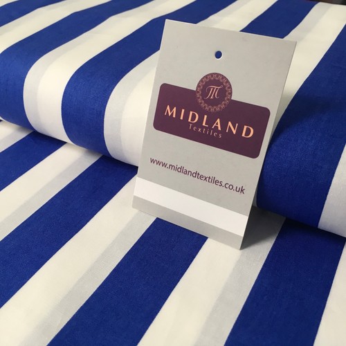 2.5cm Candy Stripped Cotton Poplin shirting, dress Fabric 44" wide MK898 Mtex - Picture 28 of 55