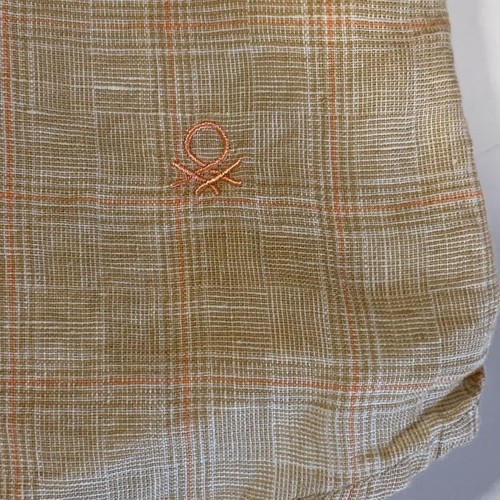 Benetton Stile Damen 100% Leinen Button Down Langarm Hemd Größe L - Bild 6 von 13