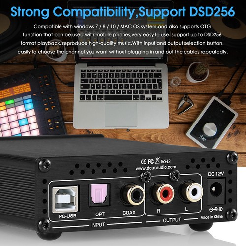 HiFi Dual ES9038Q2M USB DAC S/PDIF Digital to Analog Converter Audio Amp DSD256 - Picture 6 of 10