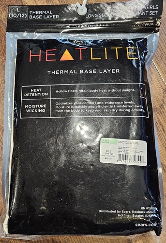 NEW! Girls Sz L 10/12 HeatLite Long Underwear Set Thermal Base Layer Quick ship! - Picture 3 of 3