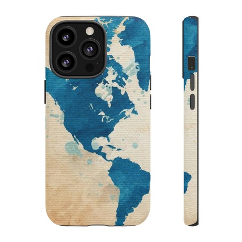 World Map Phone Case - Americas, Watercolor Style Print, Traveler, Wanderlust - Picture 20 of 48