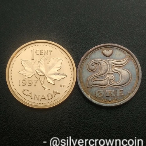 Denmark 25 Ore 1991 LG;JP;A ❤. KM#868.1. Quarter Dollar coin. Margrethe II. 25C. - Picture 3 of 7