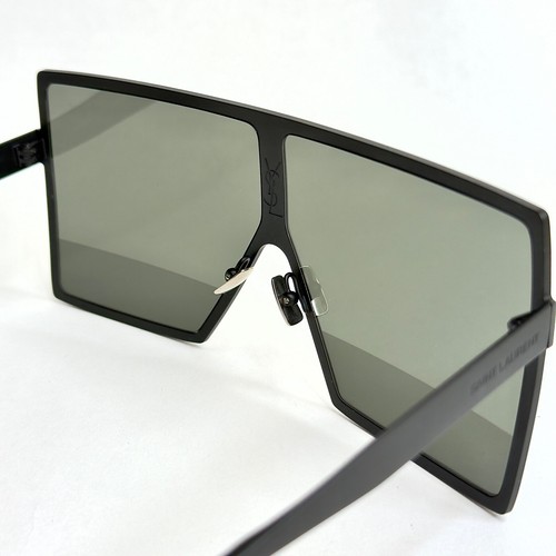 SAINT LAURENT Betty SL 182 Sl182 Matte Black Silver Mirror Line 004 Sunglasses - Picture 6 of 12