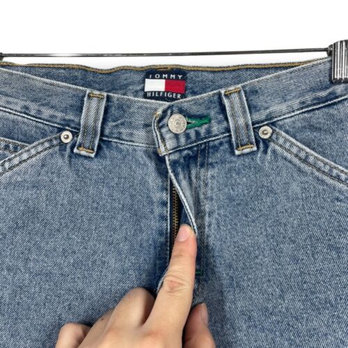 Tommy Hilfiger Carpenter Denim Shorts Kids Size 10 Jeans Y2K Jorts Baggy Skater - Picture 2 of 8