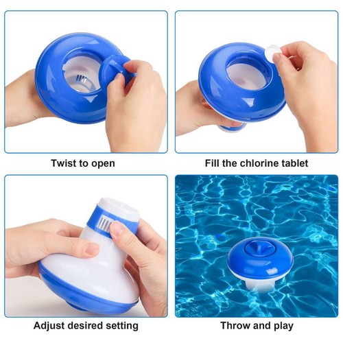1/2X hxternal Pool Spa Chemical Dispenser Floater for 5" Chlorine Bromine Tablet - Picture 12 of 13