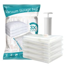 12 Vacuum Storage Bags Space Saver Duvet Clothes Mixed Sizes Travel Bag And Pump