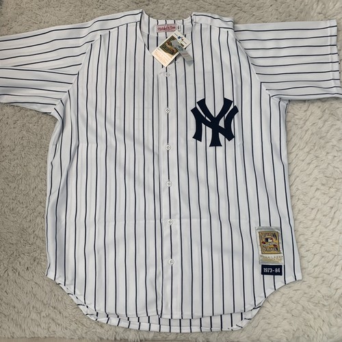 NEU Mitchell & Ness 1973-1984 New York Yankees Trikot Nr 54 Cooperstown XL Neu mit Etikett - Bild 5 von 8