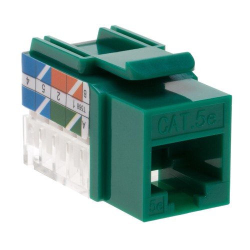 Paquete de 200 Cat5e 45° Keystone Jack Network 110 Punchdown 8P8C Cat5 verde - Imagen 4 de 4