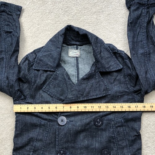 Ralph Lauren Damen Zweireiher Cropped Baumwolle Blazer Jacke Blau Größe 10 - Bild 14 von 15