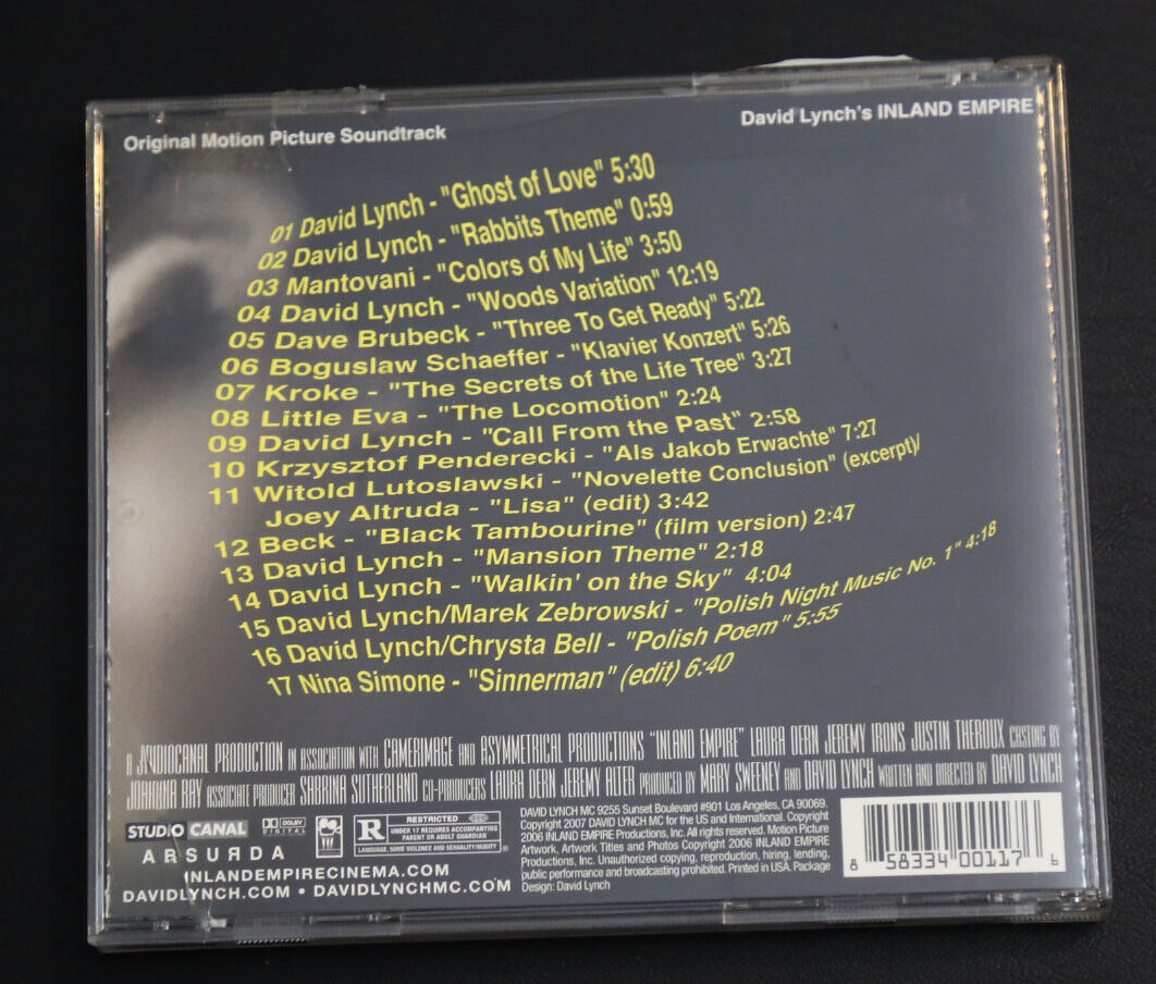 David Lynch Inland Empire Soundtrack CD NICE!!!! RARE!!! OUT David Lynch Inland Empire Soundtrack CD NICE!!!! RARE!!! OUT