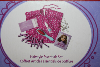 New American Girl Hairstyle Essentials Set~salon cape~Hair Brush