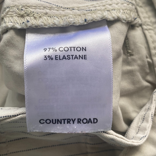 Pantalones Cortos Chinos Country Road Para Hombre Beige Tostado Informales Elásticos Algodón Talla 32 - Imagen 9 de 10