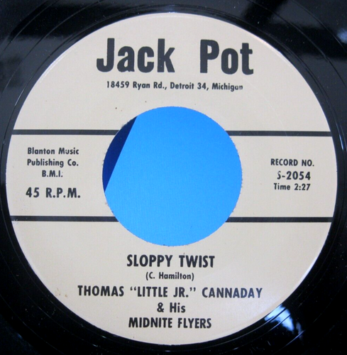 Thomas ""Little Jr"" Cannaday-Hello/Sloppy Twist - selten R&B Blues Rocker Repro 45 NM