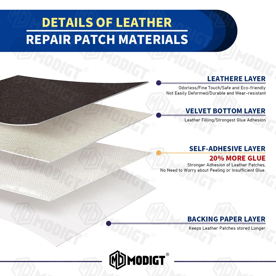 Cinta de reparación de cuero parche autoadhesivo para asiento de coche sofá muebles sofá hágalo usted mismo - Imagen 2 de 4