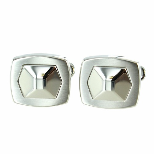 Rochet Stainless Steel Geometric Industrial Hexagon Cufflinks 5/8". M060680 - Bild 4 von 12