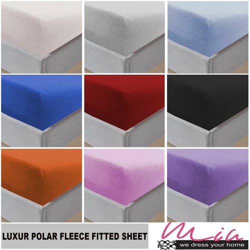 Teddy Fleece Spannbettlaken Thermo Warm Einzel Doppel King Bettwäsche Bettwäsche Bettwäsche NEU - Bild 1 von 34