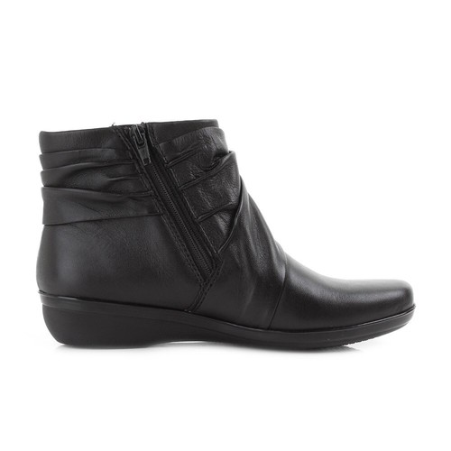 Uk Leather Heel Clarks Size Ankle Boots Everlay D Mandy 5 Ladies Black Low gx6qZCpv6w