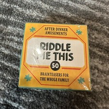 After Dinner Amusement Mini Cards 50 Riddles Brain Teasers Family Fun Game Night