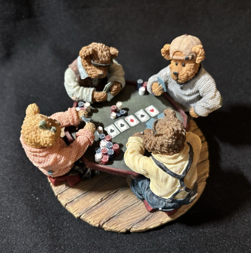 Boyds Bears Annie Tex Jack And Chip Shuffle Up and Deal #2277965 Man Cave 2005 - Picture 3 of 7