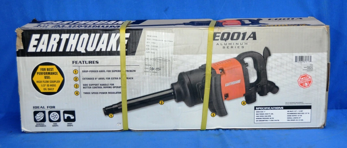 Earthquake 1 in. Professional Air Impact Wrench EQ01A eBay