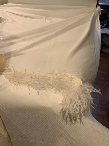 Abito donna Simone Rocha impreziosito da cravatta in piuma, stile #7159BF0514, TAGLIA 10 - Foto 17 di 23