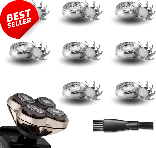 8 Pack Replacement Blades for Skull Shaver Pitbull Gold PRO & Silver 4-Head - Picture 10 of 12