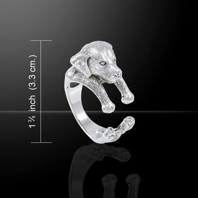 Poodle Dog .925 Sterling Silver Ring by Peter Stone