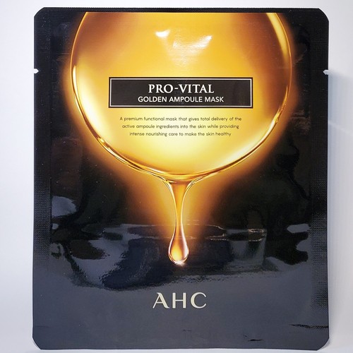 AHC Pro Vital Golden Ampoule Mask 25ml x 4ea Moisturizer Anti Aging K-Beauty - Picture 3 of 7