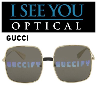 NEW Gucci GG0414S-002-60 Gold Sunglasses | eBay display picture 2