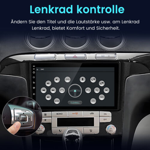 8 Kern Android 13 Autoradio Navi Carplay Für Ford S-Max S max 2007-2015 WIFI RDS - Bild 10 von 14