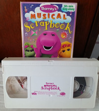 Barney's Musical Scrapbook VHS 1997 White Tape Vintage Ages 1 To 8