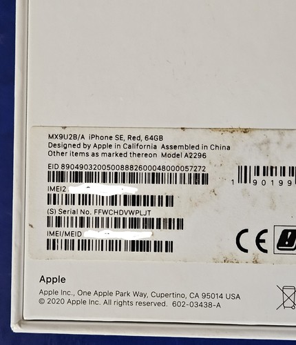 iPhone SE 2020 retail box only with Accessories 64GB - Zdjęcie 8 z 8