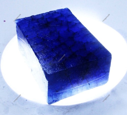 Natural Sapphire Blue Rough Uncut Huge Size 1050 Ct Certified Loose Gemstone - Picture 5 of 7