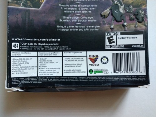 PC Game Perimeter 2004 DVD-ROM Big Box 3D SCI-FI RTS Robots War Future Alien - Picture 6 of 6