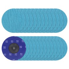 25pcs 3" 80 Grit Quick Change R-Type Sanding Discs Zirconia Blue Green