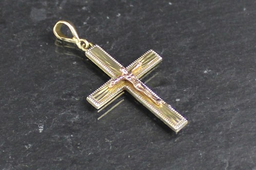 Kreuzanhänger, Goldkreuz aus 585er Gold, 14 Karat, Italien - Bild 2 von 13