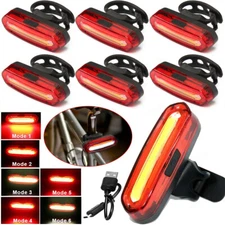 5 LED USB Rechargeable Bike Tail Light Bicycle Safety Cycling Warning Rear Lamp
