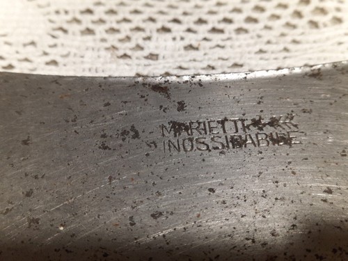 ANTICA CUCINA RURALE MEZZALUNA SPERONELLA ON OTTONE PIASTRA PER FRITTELLE - Foto 6 di 6