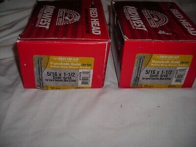 5//16 x 1-1//2 Red Head Sleeve Anchor 100 pieces