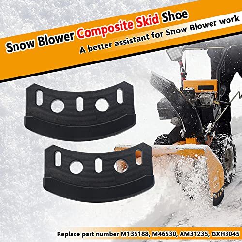 2 Pack M135188 Composite Skid Shoe Compatible with J-OHN Deere 42" 44" 46" 47" - Picture 2 of 15