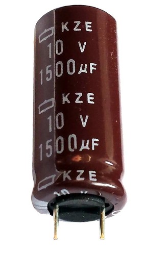 [5pcs] 1500uF 10v 105°C KZE Chemi-Con (JAPAN) Electrolytic Capacitor -ref:194 - Afbeelding 4 van 4