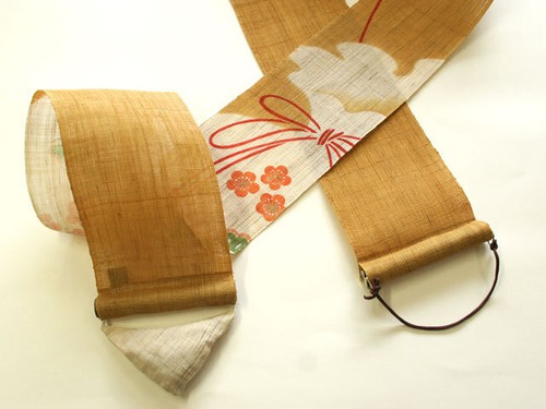 Arazzo Kyoto da parete in lino dipinto a mano conigli Usagi in sacchi del tesoro - Foto 2 di 3